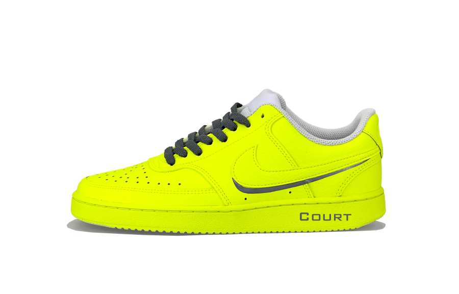 Nike Nike Court Vision 1 Slip Resistant Low top Skateboard Shoes Women's Neon Yellow