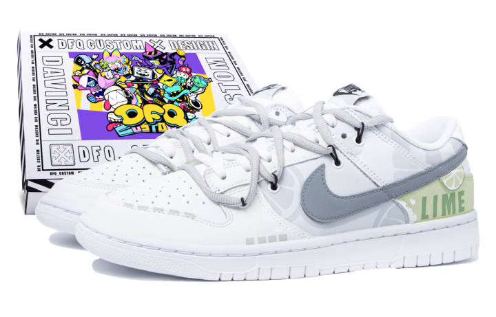 Nike Nike Dunk Low top Skateboard Shoes Men's Gray Green