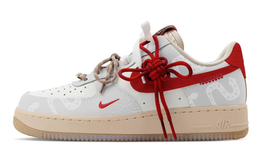 Nike Nike Air Force 1 Slip Resistant Abrasion Resistant Low top Skateboard Shoes Women's Light Gray