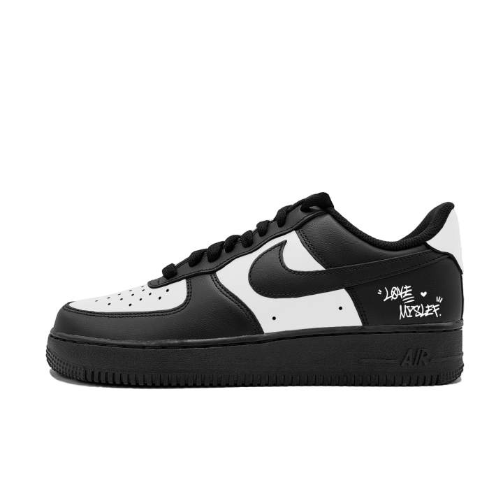 Nike Nike Air Force 1 Blank Plaid Leather Abrasion Resistant Low top Skateboard Shoes Unisex White