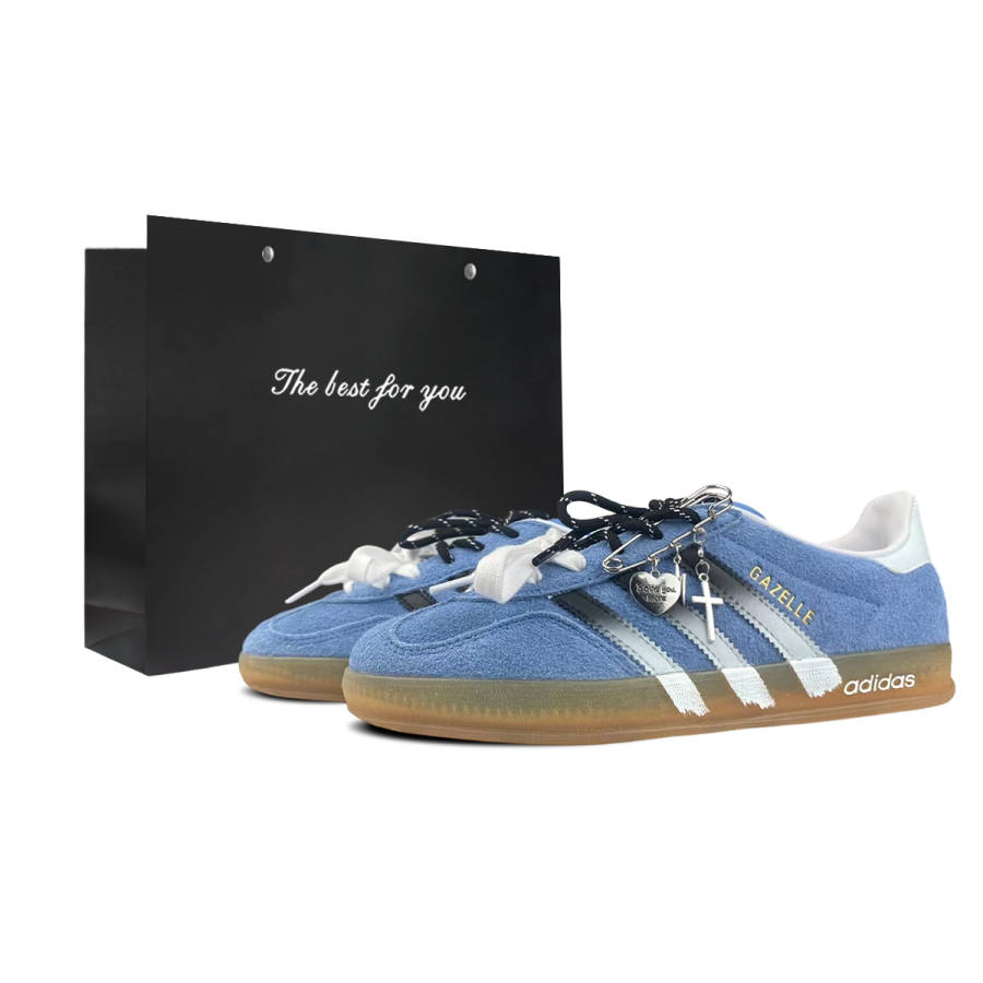 Adidas Originals GAZELLE INDOOR Low top Skateboard Shoes Unisex Blue White