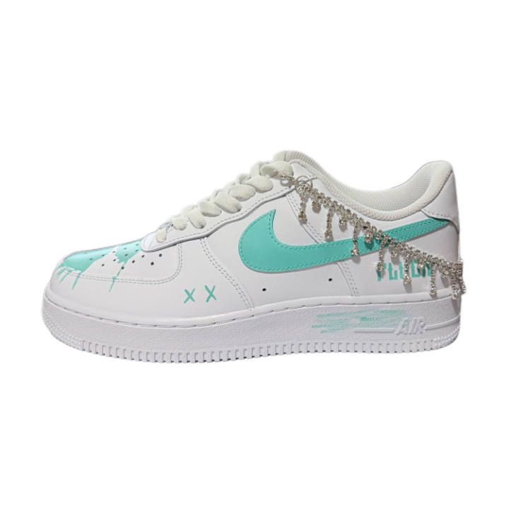 Nike Nike Air Force 1 Low top Skateboard Shoes Women's White Green