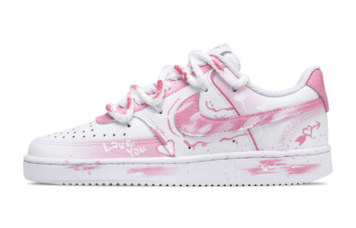 Nike Nike Court Vision 1 Skateboard Shoes Unisex Low Top White/Pink