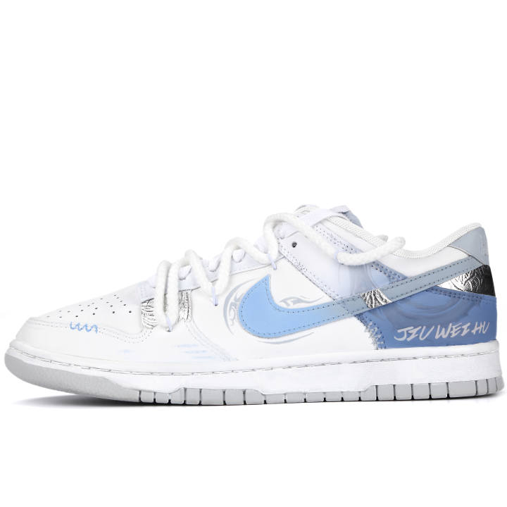 Nike Nike Dunk Skateboard Shoes Unisex Low Top White/Blue