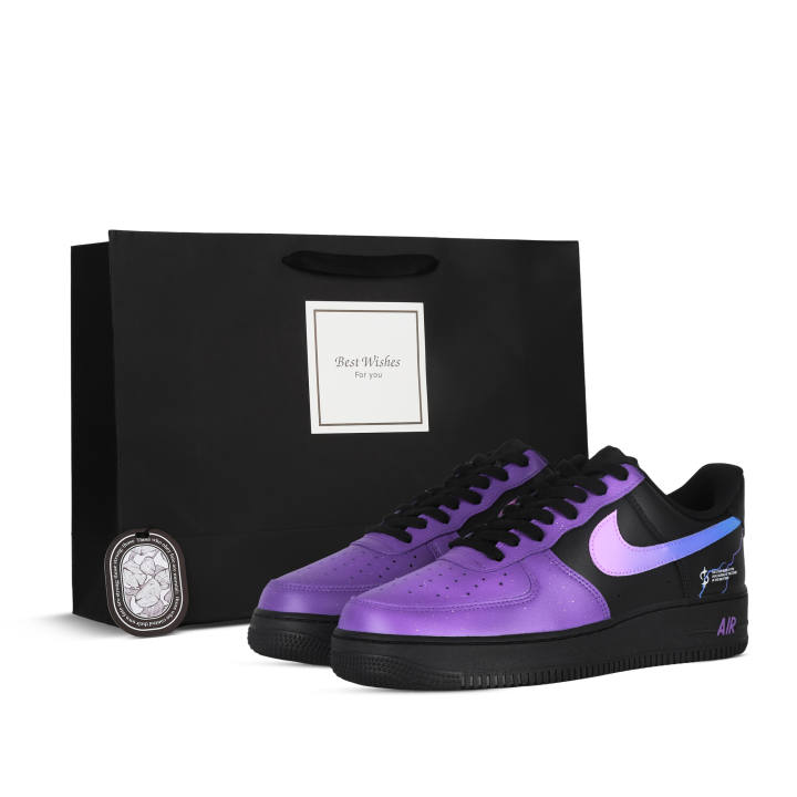 Nike Nike Air Force 1 Falling Galaxy Coverage Slip Resistant Coverage Slip Resistant Low top Skateboard Shoes Unisex