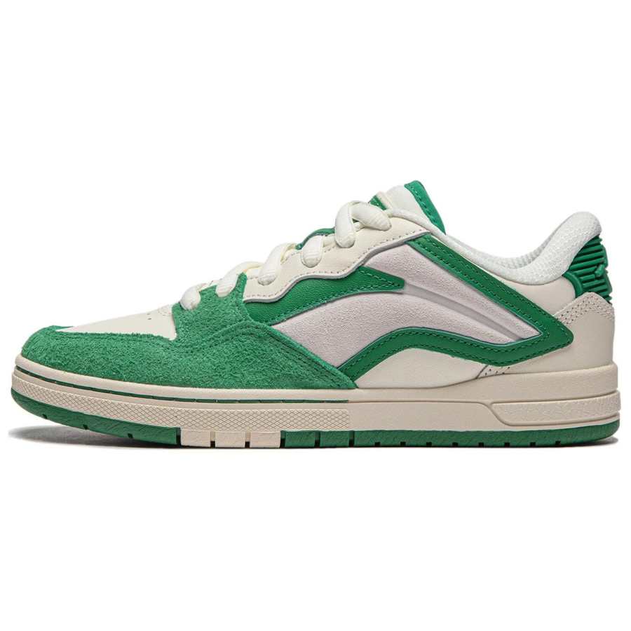 Li-Ning Li Ning Wave PROS Cushioning, Wear Resistant Low top Skateboard Shoes Women's White Green