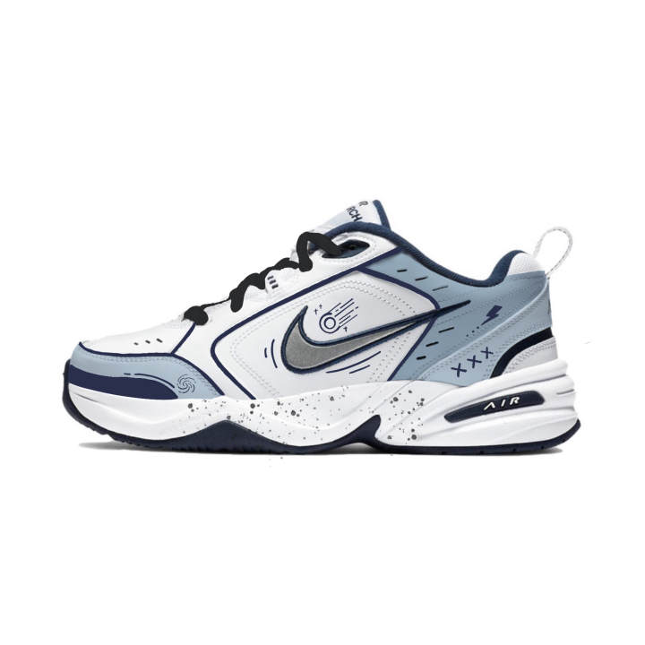 Nike Nike Air Monarch 4 Skateboard Shoes Unisex Low Top White/Black/Blue