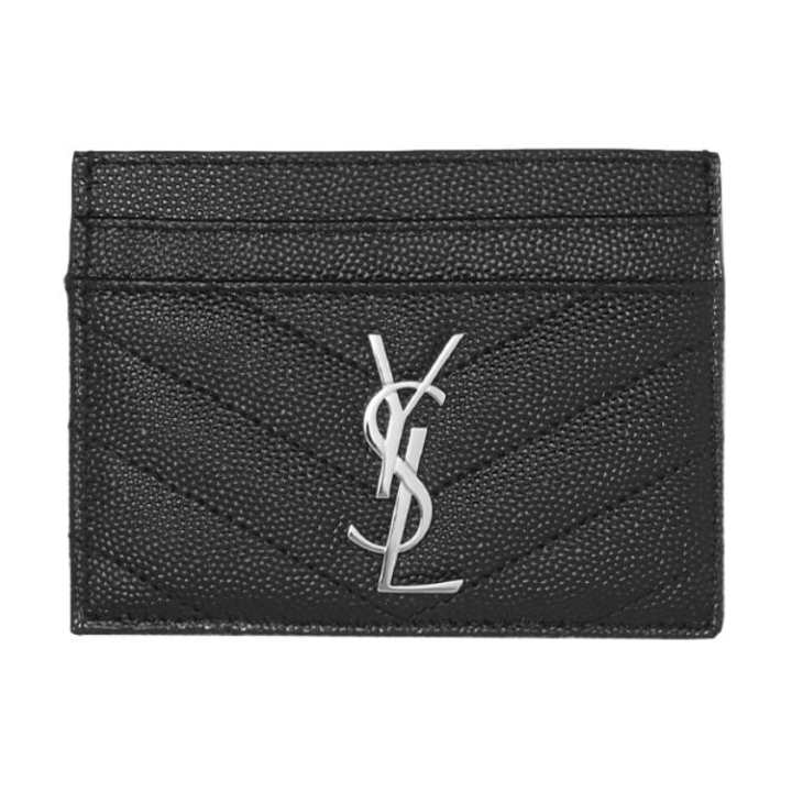 SAINT LAURENT SAINT LAURENT Leather Card Holder Women's Black