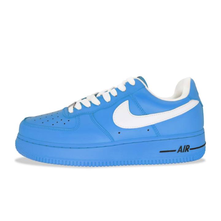 Nike Nike Air Force 1 Sunrise Light Beige Cow Leather Coverage Low top Skateboard Shoes Men's Blue