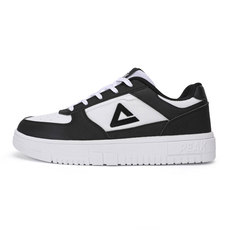 PEAK State Pole Textile, Synthetic Leather Cushioning Breathable Low top Skateboard Shoes Men's Black White