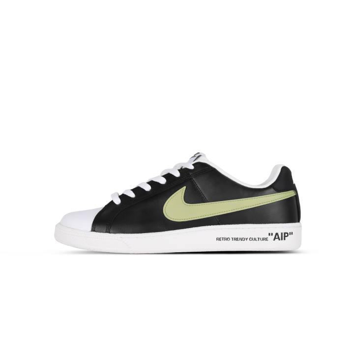 Nike Nike Court Royale VIVA Leather Cushioning Coverage Slip Resistant Low top Skateboard Shoes Men's Black Green
