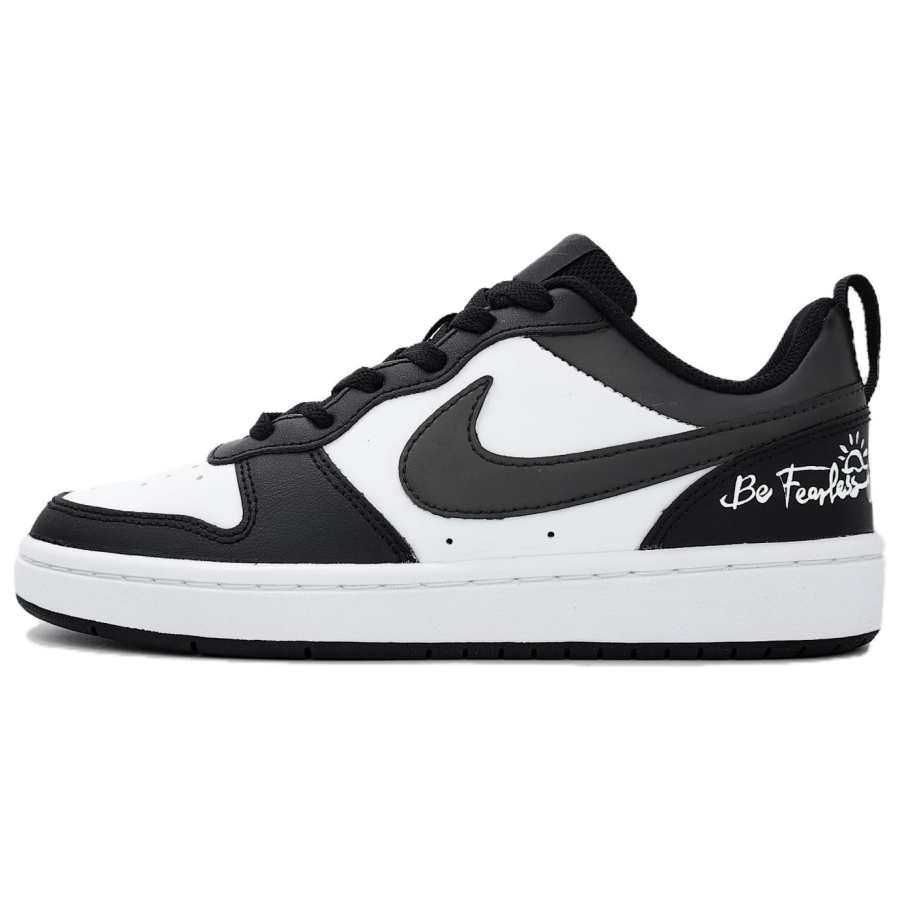 Nike Nike Court Borough Slip Resistant, Abrasion Resistant, Waterproof Low top Skateboard Shoes GS Black White