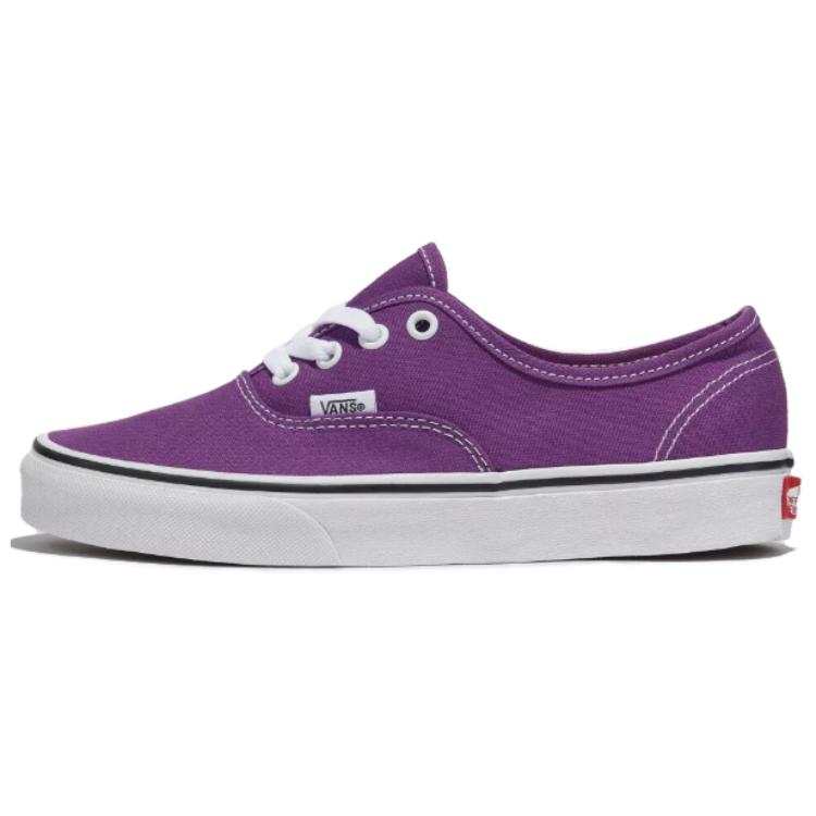 Vans Authentic Cushioning Abrasion Resistant Cushioning, Wear Resistant Low top Skateboard Shoes Unisex Purple White
