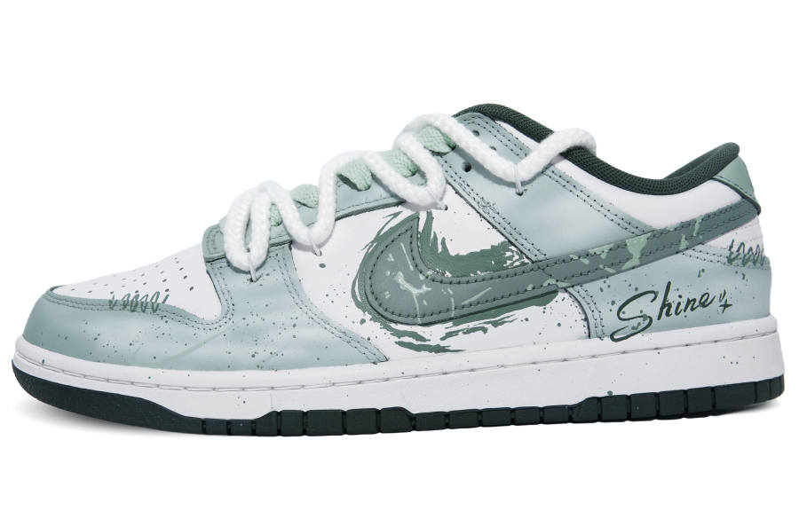Nike Nike Dunk Qinglan Abrasion Resistant Low top Skateboard Shoes Unisex White Green