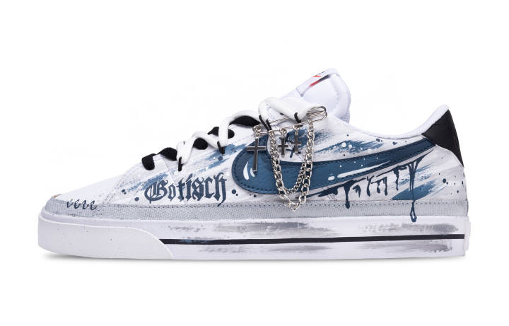 Nike Nike Court Legacy Low top Skateboard Shoes Unisex Blue White