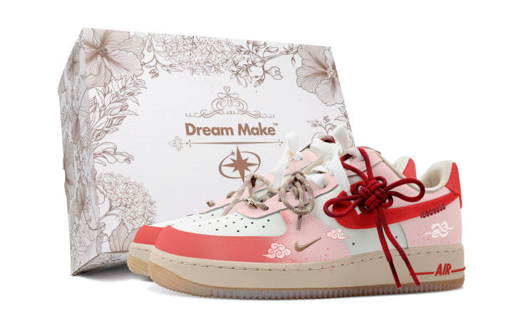 Nike Nike Air Force 1 Slip Resistant Abrasion Resistant Low top Skateboard Shoes Women's Pink