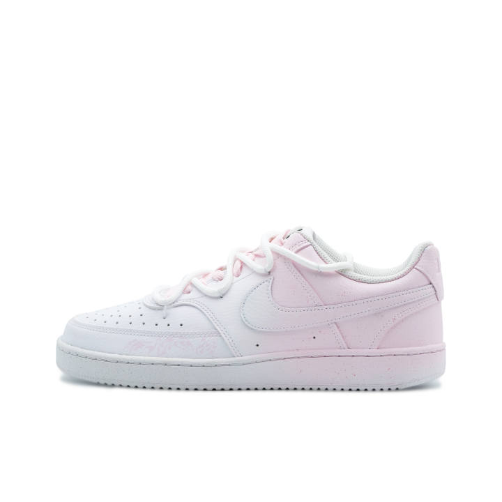 Nike Nike Court Vision Girlish Reaper Slip Resistant Abrasion Resistant Low top Skateboard Shoes Men's Pink