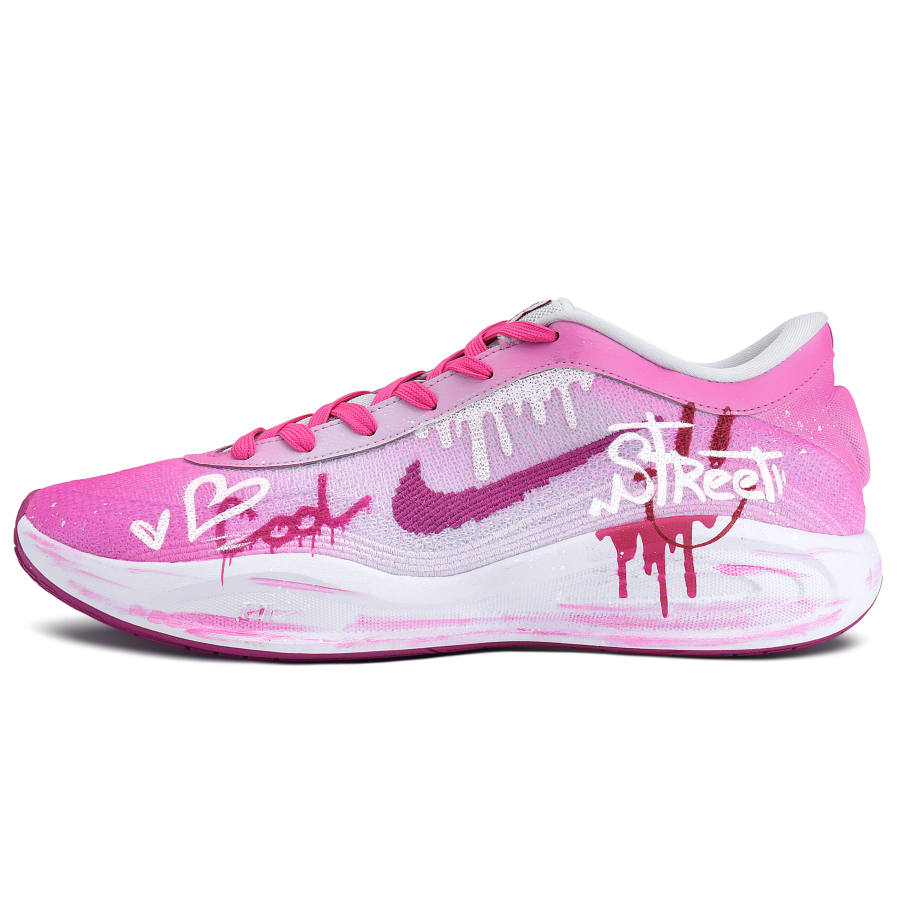 Nike Nike GT Hustle Academy Abrasion Resistant Low top Basketball Shoes Unisex Purple Pink