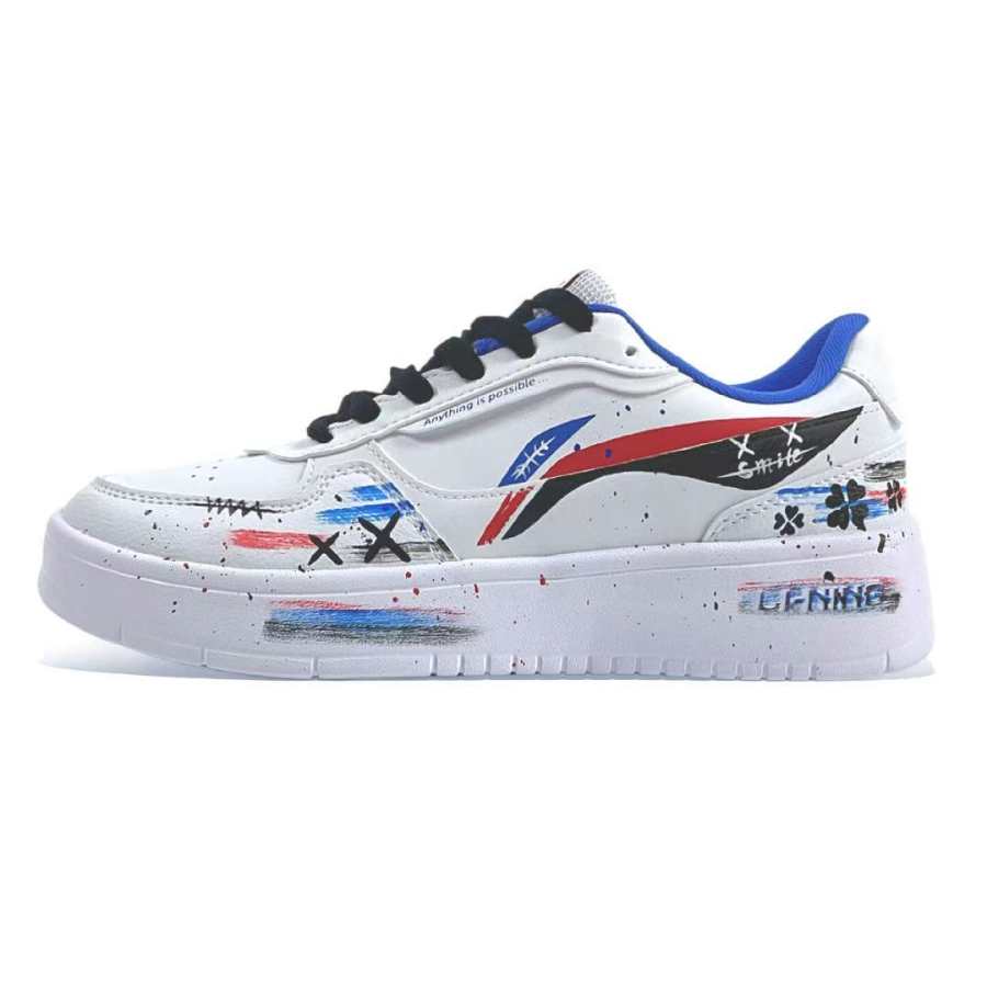 Li-Ning Li Ning Duda Coverage Waterproof Cushioning Coverage Waterproof Cushioning Low top Skateboard Shoes Men's White