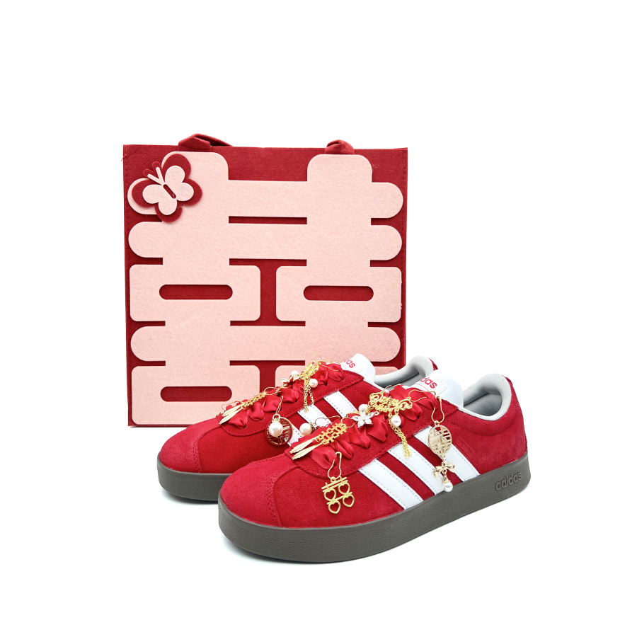Adidas Adidas VL COURT 2.0 Flying Together Slip Resistant Low top Skateboard Shoes Unisex Red