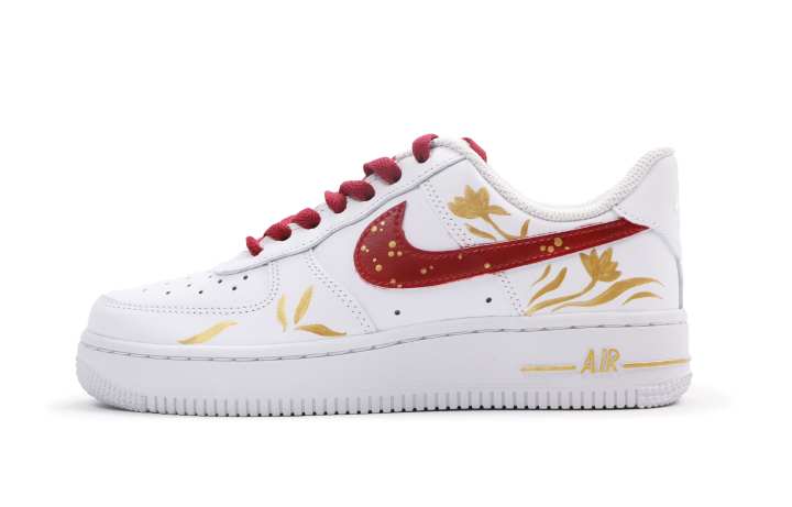 Nike Nike Air Force 1 Low top Skateboard Shoes Men's Pink Blue