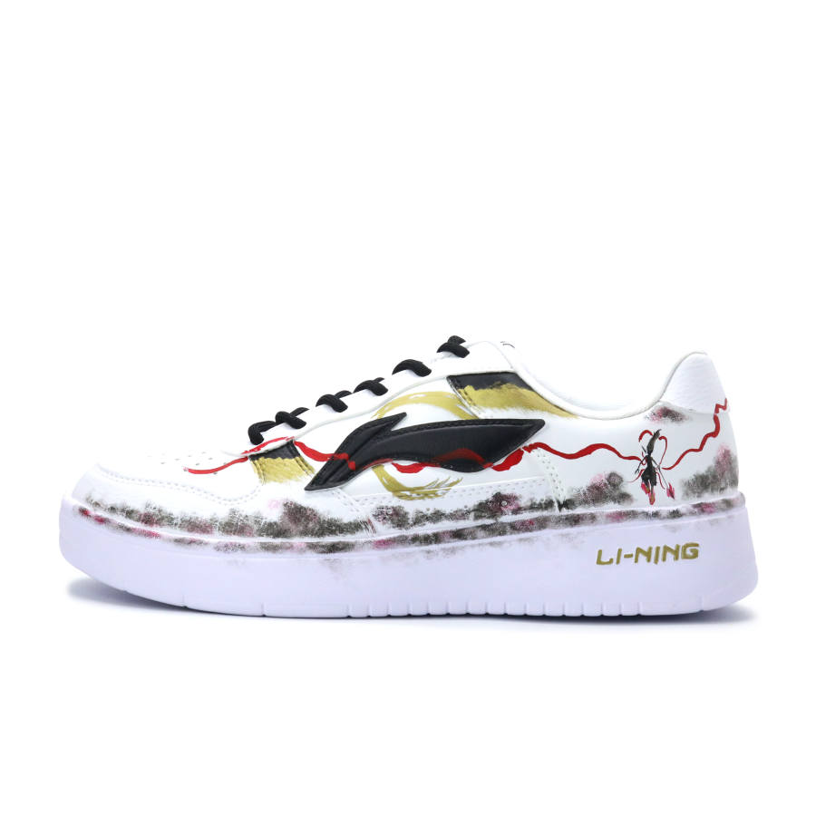 Li-Ning Li Ning Floating Boat Lightweight And Breathable Low top Skateboard Shoes Unisex Black White Gold Red