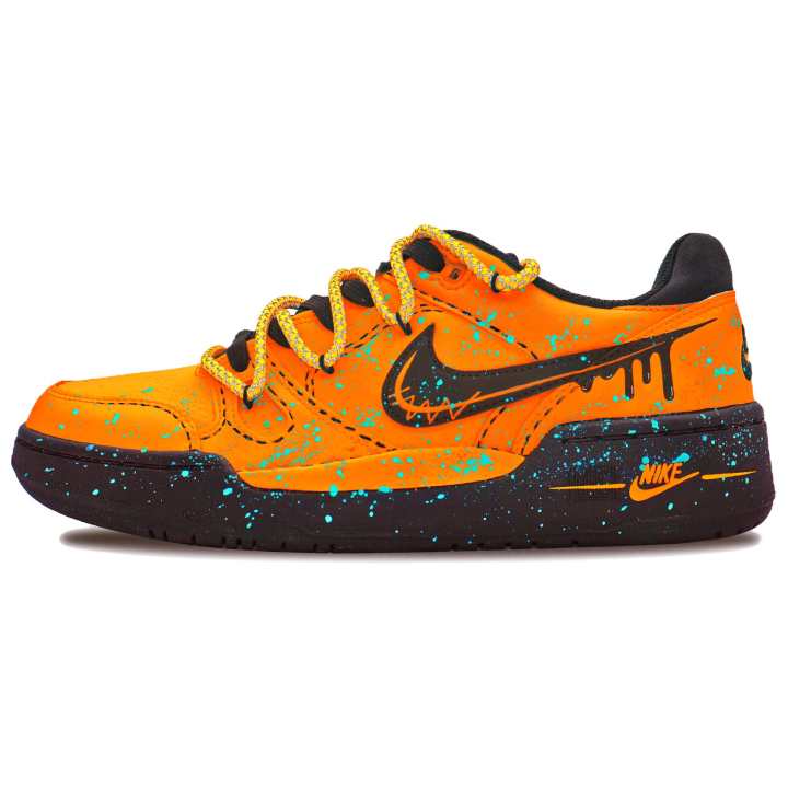 Nike Nike Full Force Dark Night Phantom Abrasion Resistant Low top Skateboard Shoes Unisex Orange