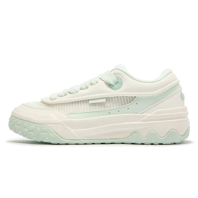 361° Shortbread Breathable And Slip Resistant Low top Skateboard Shoes Women's White Green