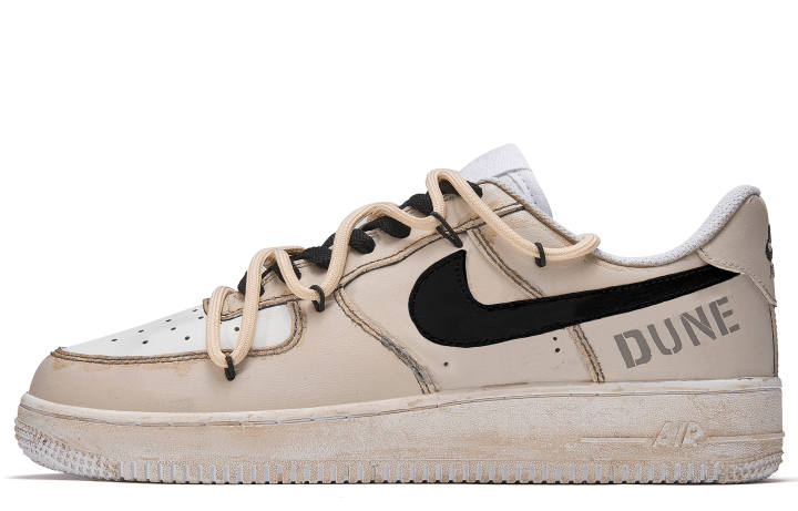 Nike Nike Air Force 1 Da Vinci Custom, Wasteland, Post Apocalyptic, Sand Dune