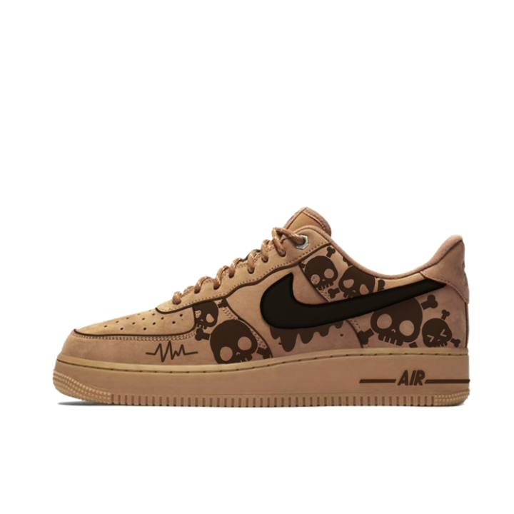 Nike Nike Air Force 1 Slip Resistant, Abrasion Resistant, Lightweight Low top Skateboard Shoes Unisex Brown