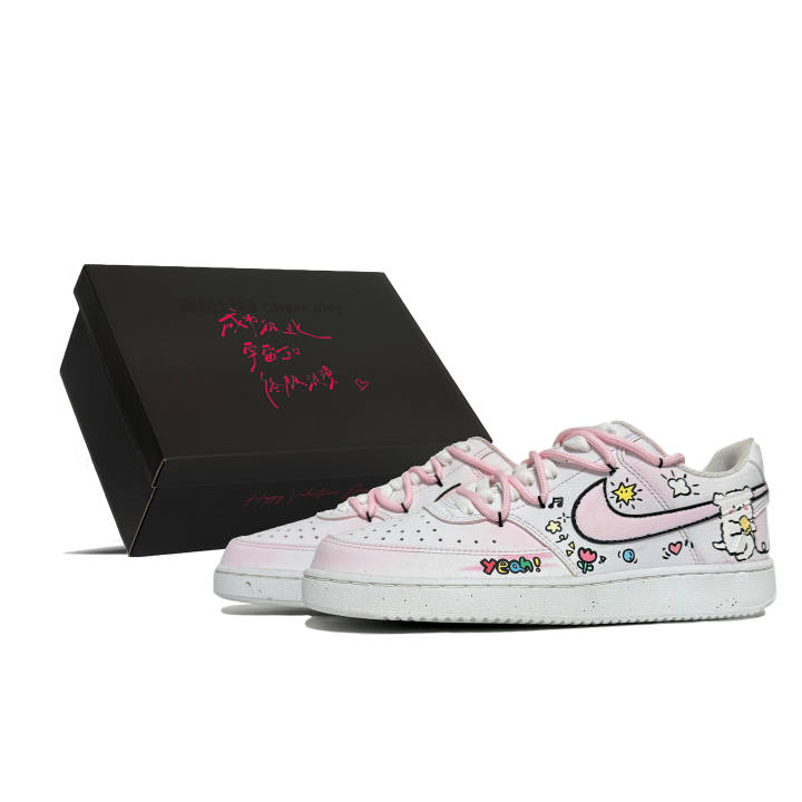 Nike Nike Court Vision 1 Low top Men's Women's Pink White