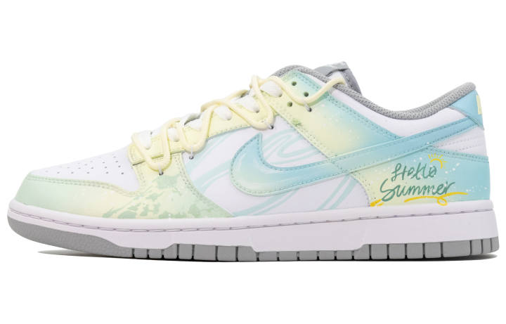 Nike Nike Dunk Low top Skateboard Shoes Unisex Yellow Green