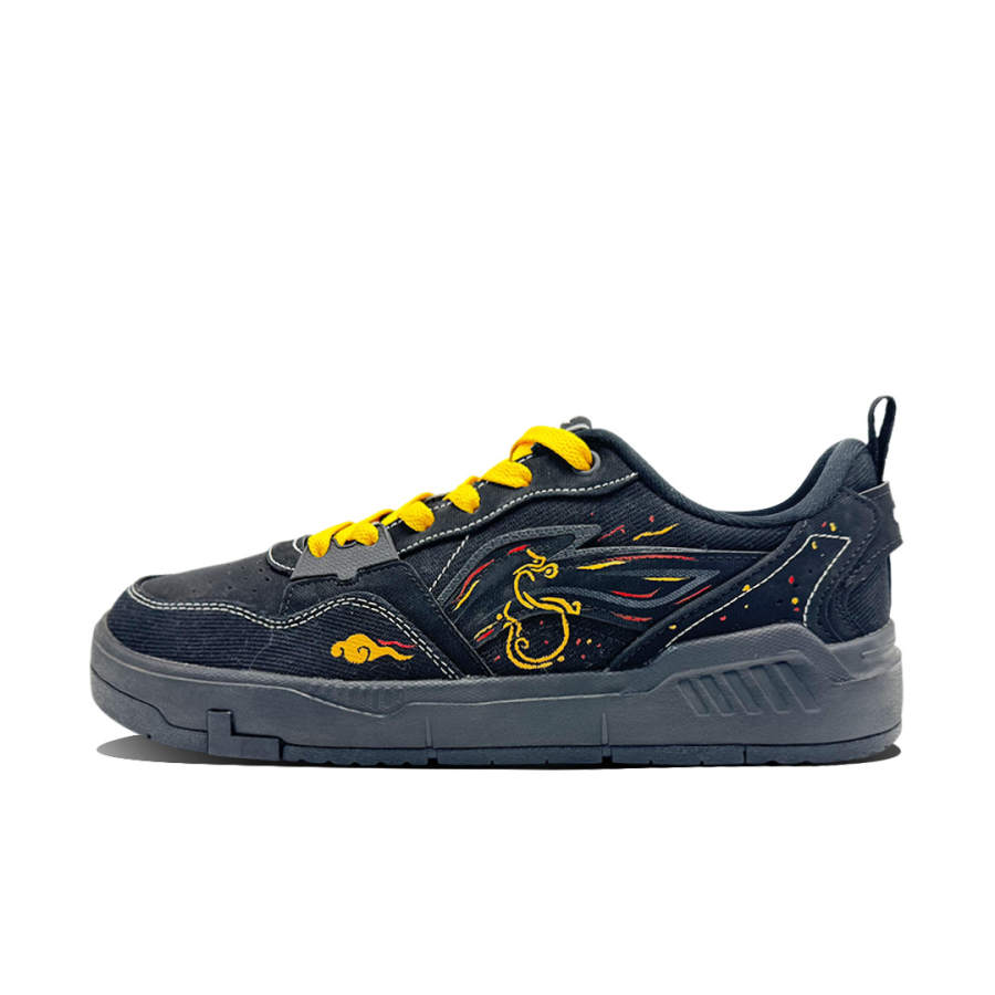 Li-Ning Li Ning Original Era Slip Resistant, Lightweight, And Breathable Low top Skateboard Shoes Men's Yellow Black