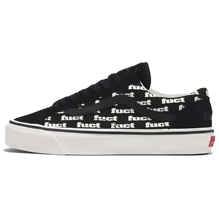 Vans FUCT X Slam Jam x Vans Authentic Low top Skateboard Shoes Unisex Black