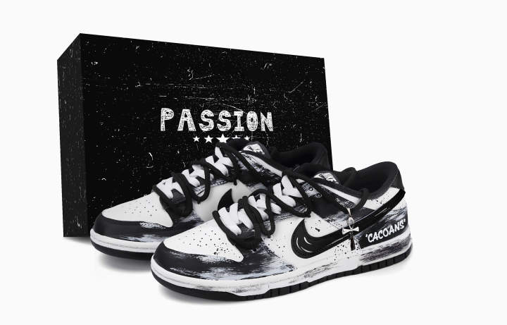 Nike Nike Dunk Abrasion Resistant Low top Skateboard Shoes Unisex Black