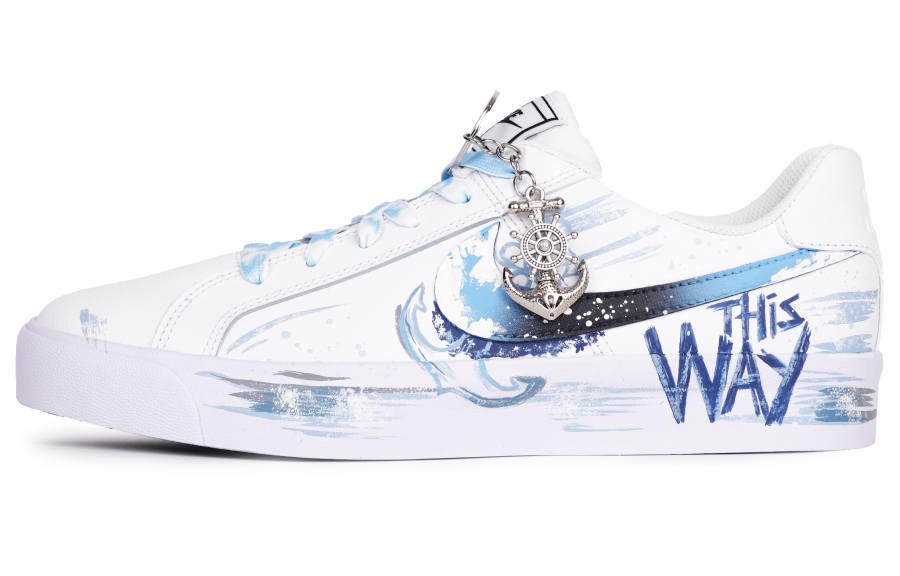 Nike Nike Court Royale Sea Blue Journey Slip Resistant Abrasion Resistant Low top Skateboard Shoes Unisex Blue