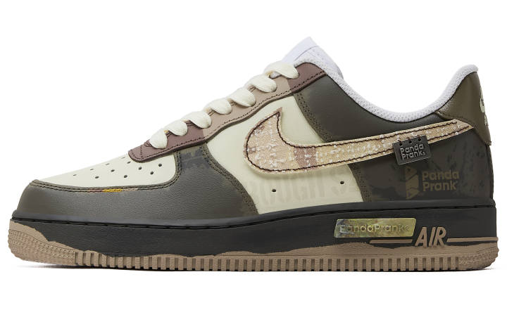 Nike Nike Air Force 1 Low top Skateboard Shoes Men's Beige Brown