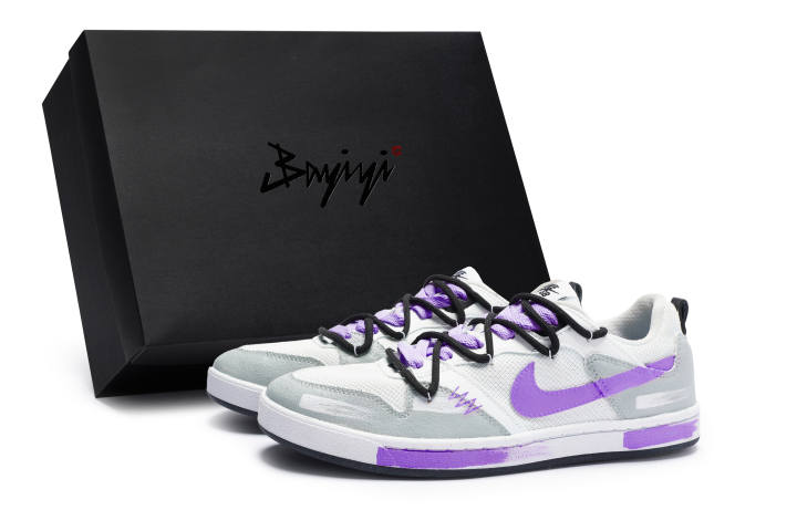 Nike Nike SB Alleyoop 811 Manufacturing Low top Skateboard Shoes Men's White Gray Purple