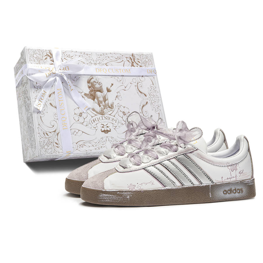Adidas Neo VL Court 2.0 Da Vinci, Box, Bride Slip Resistant Abrasion Resistant Low top Skateboard Shoes Unisex