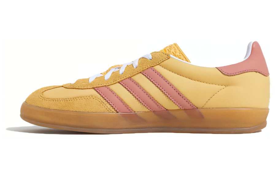 Adidas Originals Gazelle Suede Low top Skateboard Shoes Women's Yellow Pink