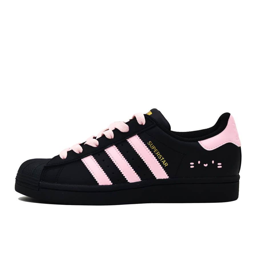 Adidas Originals SUPERSTAR Low top Skateboard Shoes Unisex Black Pink