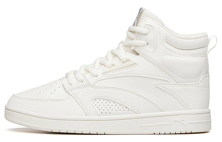 Anta Slip Resistant Lightweight Non slip Lightweight High top Skateboard Shoes Women's Ivory White