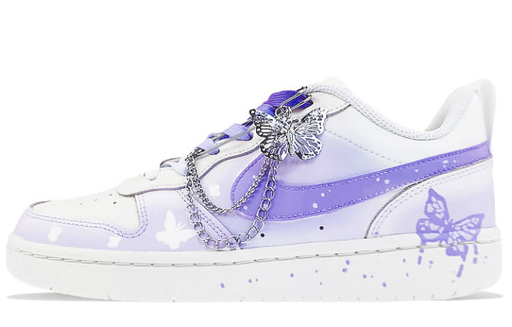 Nike Nike Court Borough Skateboard Shoes Women's Low Top Purple/White