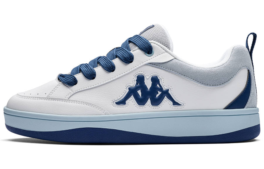 Kappa Back to Back Lightweight Low top Skateboard Shoes Unisex Classic White Bio Blue