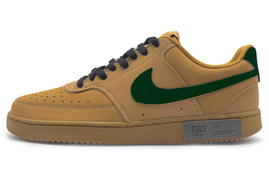 Nike Nike Court Vision 1 Slip Resistant Slip Resistant Low top Skateboard Shoes Unisex Brown Green