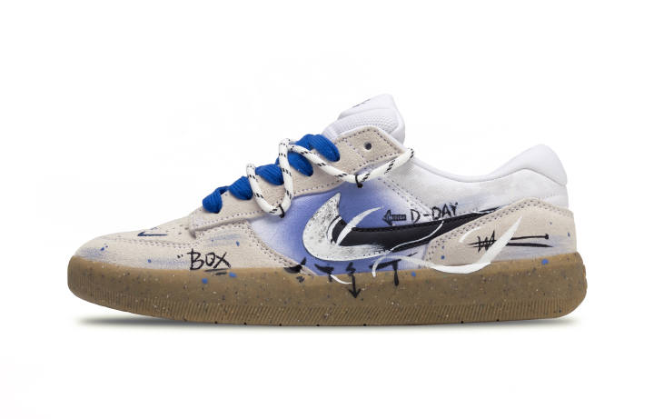 Nike Nike SB Force 58 Chronic Reaction Slip Resistant, Abrasion Resistant, Lightweight Low top Skateboard Shoes Men's Blue