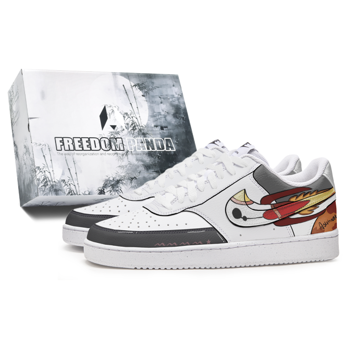 Nike Nike Court Vision 1 Freedom Panda, Box, Small Rocket Slip Resistant Abrasion Resistant Low top Skateboard Shoes Men's