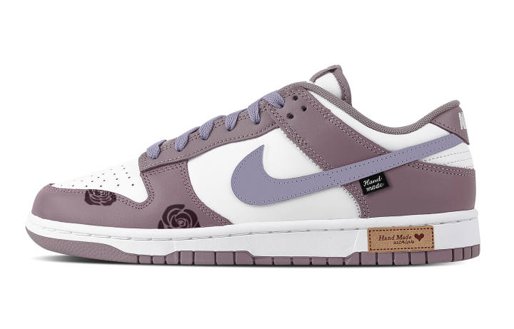 Nike Nike Dunk Dusk Purple Rose Leather Abrasion Resistant Low top Skateboard Shoes Unisex Purple