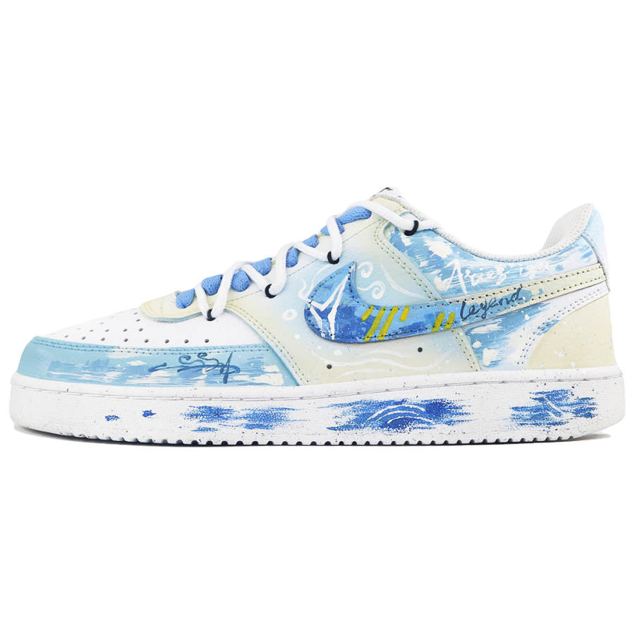 Nike Nike Court Vision 1 Aries Abrasion Resistant Low top Skateboard Shoes Unisex Sky Blue
