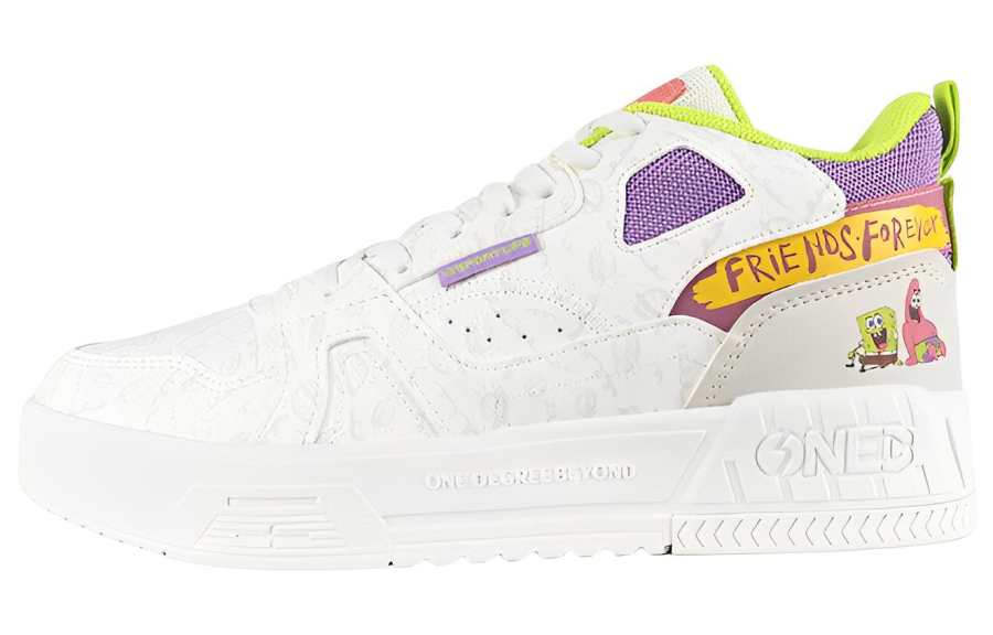 361° Abrasion Resistant Lightweight Wear resistant And Lightweight Low top Skateboard Shoes Women's White Purple